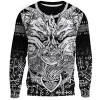 Viking Sweatshirt - Wolf and Raven Special RLT12 - Wonder Print Shop
