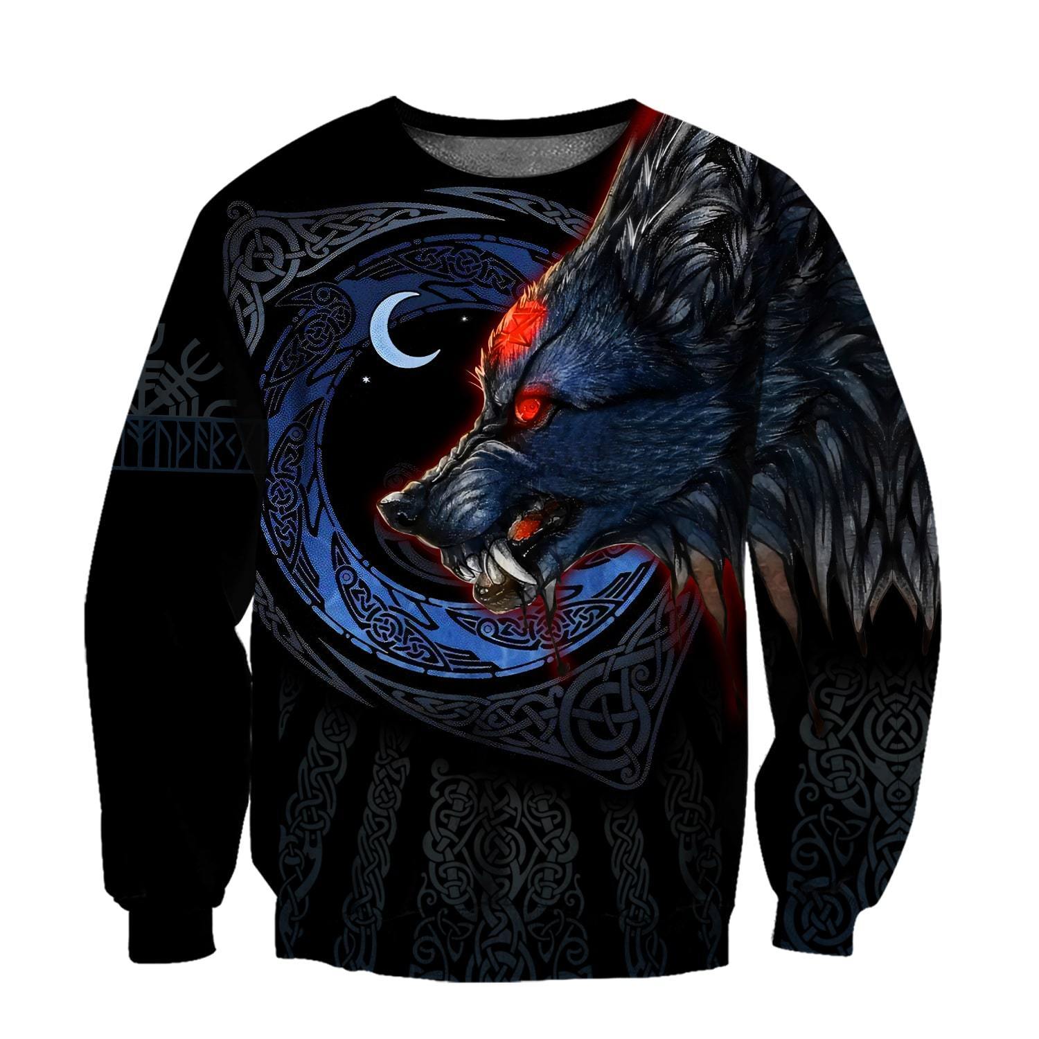 viking-sweater-fenrir-viking-wolf-3d