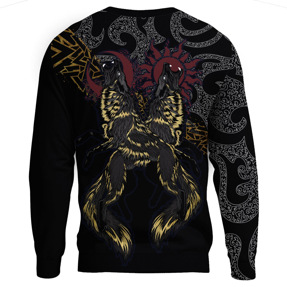 Viking Sweatshirts - Viking Wolfs - Skoll and Hati RLT12 - Wonder Print Shop