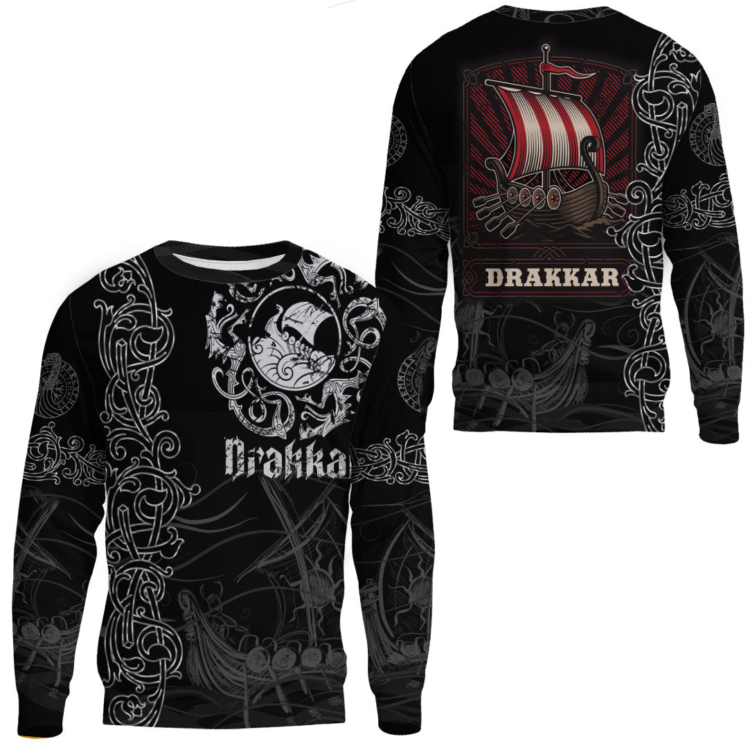 Viking Clothing Viking Drakkar Warship Sweatshirts RLT12 - Wonder Print Shop