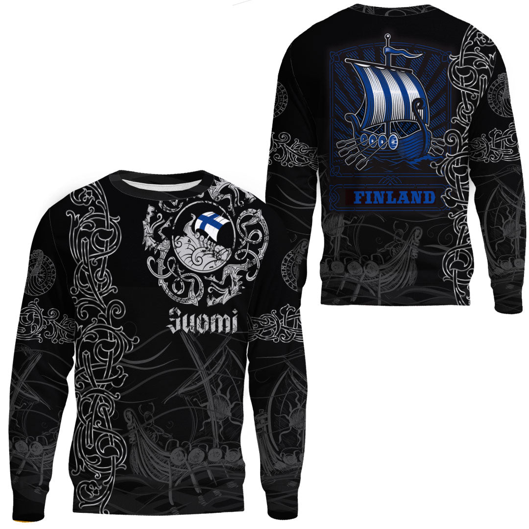 Viking Clothing Viking Drakkar Finland Warship Sweatshirts RLT12 - Wonder Print Shop