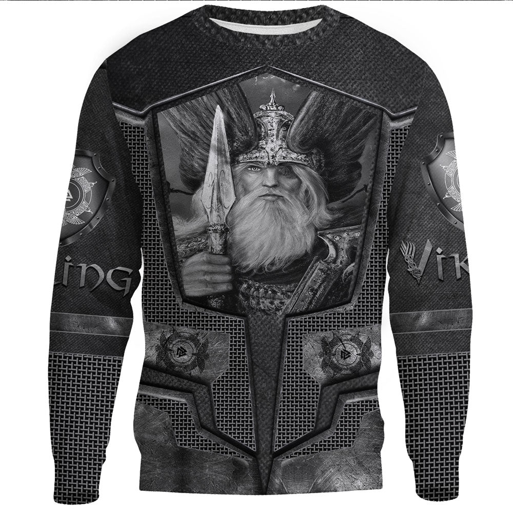 Viking Clothing Armor 3D Style Viking Odin Tattoo Sweatshirts RLT12 - Wonder Print Shop