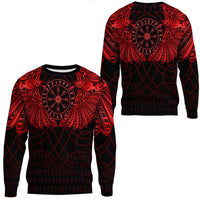 Viking Clothing Viking Odin's Celtic Two Ravens Red Version Sweatshirts RLT12 - Wonder Print Shop