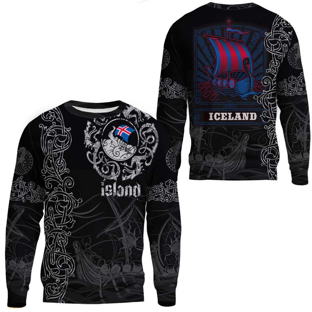 Viking Clothing Viking Drakkar Iceland Warship Sweatshirts RLT12 - Wonder Print Shop
