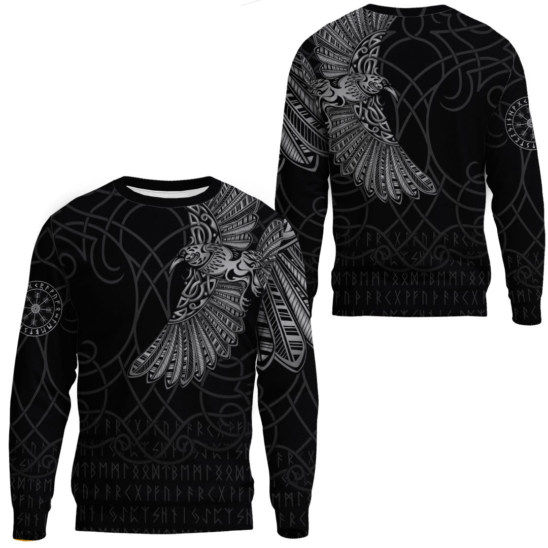 Viking Clothing Viking Odins Raven Tattoo Sweatshirts RLT12 - Wonder Print Shop