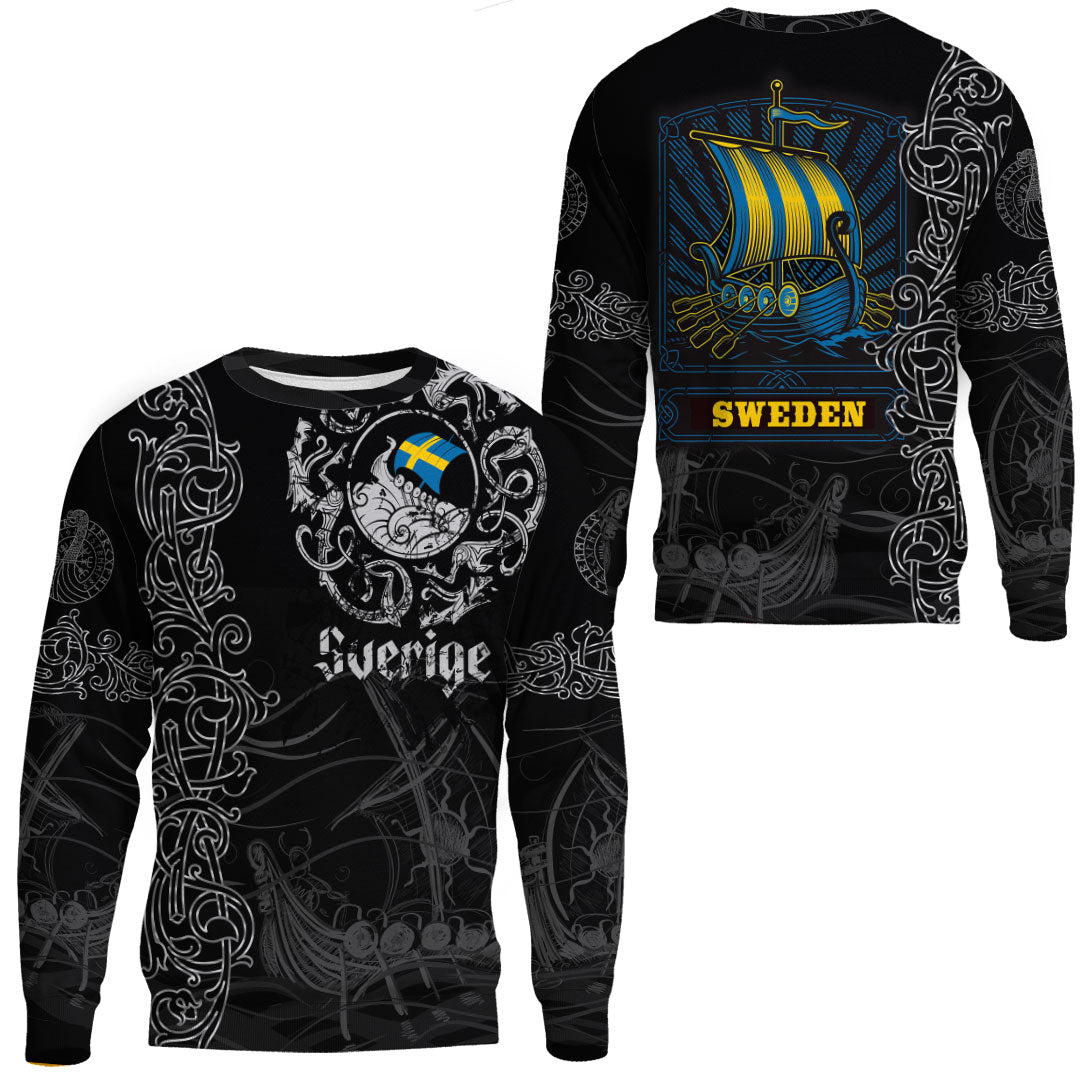Viking Clothing Viking Drakkar Sweden Warship Sweatshirts RLT12 - Wonder Print Shop