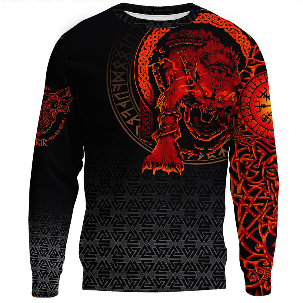 Viking Clothing Viking Fenrir Norse 3D Sweatshirts RLT12 - Wonder Print Shop