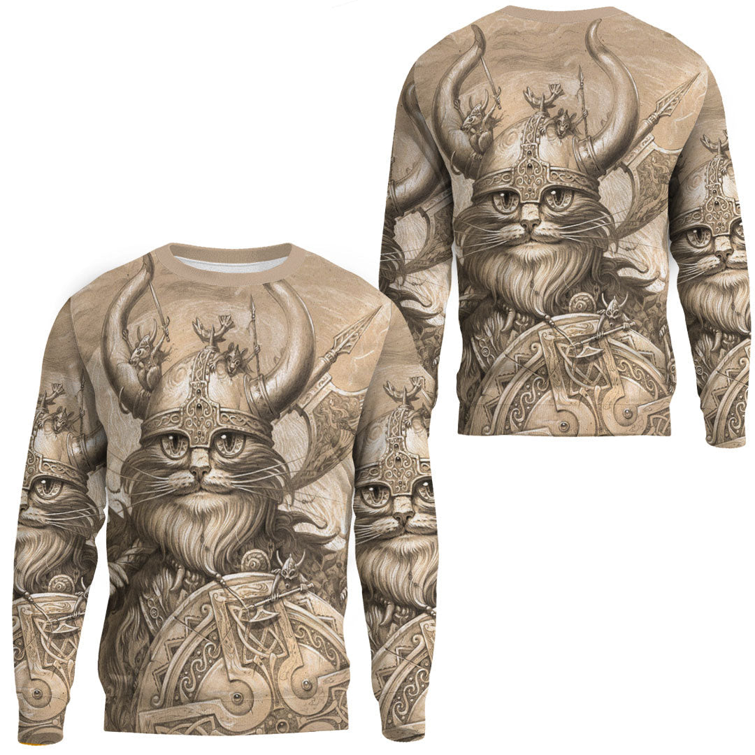 Viking Clothing Vikings Cat Sweatshirts RLT12 - Wonder Print Shop
