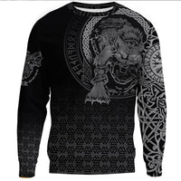 Viking Clothing Viking Fenrir Norse 3D Tattoo Sweatshirts RLT12 - Wonder Print Shop