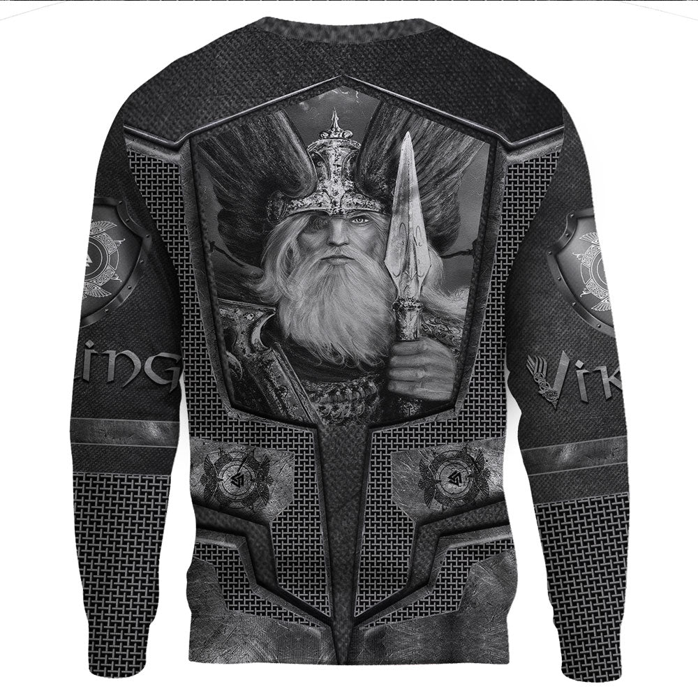 Viking Clothing Armor 3D Style Viking Odin Tattoo Sweatshirts RLT12 - Wonder Print Shop