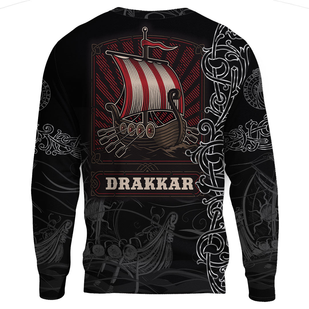 Viking Clothing Viking Drakkar Warship Sweatshirts RLT12 - Wonder Print Shop