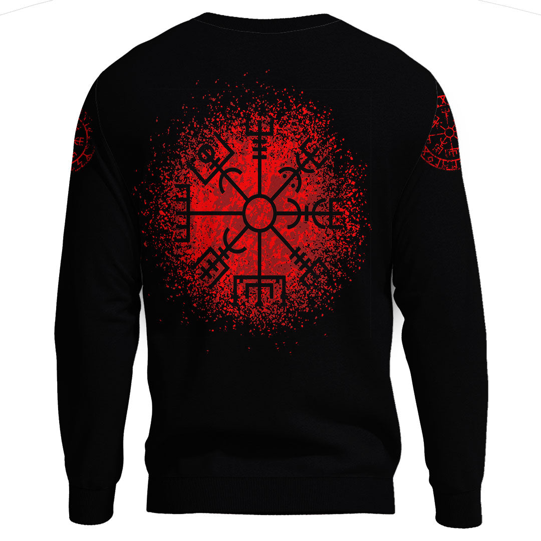 Viking Viking Raven Vegvisir Sweatshirt RLT12 - Wonder Print Shop