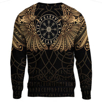 Viking Clothing Viking Odin's Celtic Two Ravens Gold Version Sweatshirts RLT12 - Wonder Print Shop