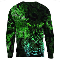 Viking Clothing Viking Odin Tattoo Green Version Sweatshirts RLT12 - Wonder Print Shop