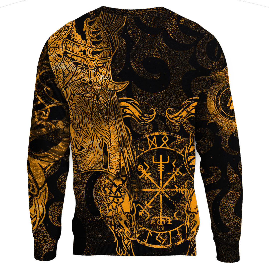 Viking Clothing Viking Odin Tattoo Gold Version Sweatshirts RLT12 - Wonder Print Shop