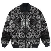 Viking Bomber Jacket Sword Helmet and Shield with Bandana Paisley Style RLT12 - Wonder Print Shop