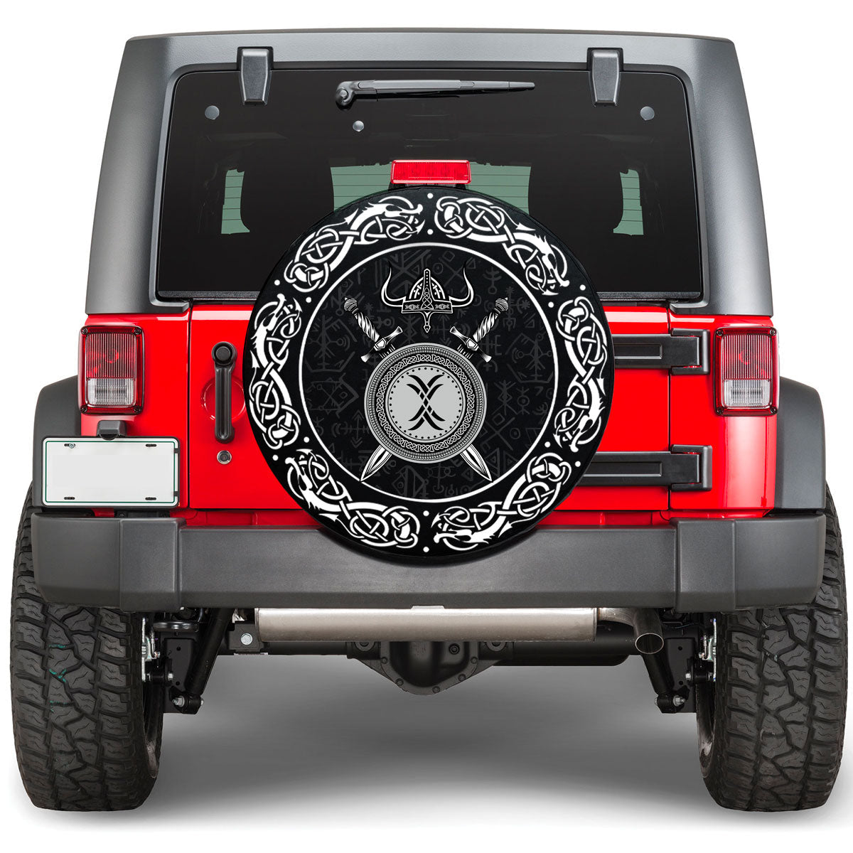 Viking Sword Helmet and Shield Viking Spare Tire Cover RLT12 - Wonder Print Shop