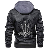 Viking Sword Wolf Logo Leather Jacket RLT12 - Wonder Print Shop