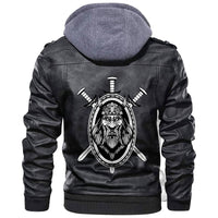 Viking Swords Medieval Warrior Ancient Barbarian Leather Jacket RLT12 - Wonder Print Shop