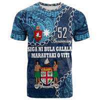 Fathers Day Fiji 52nd Anniversary T Shirt Siga Ni Bula Galala Marautaki O Viti - Wonder Print Shop