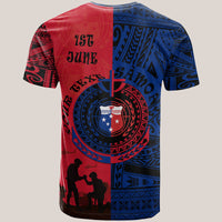 Custom Samoa Independence Day T Shirt Military Polynesian Pattern - Wonder Print Shop