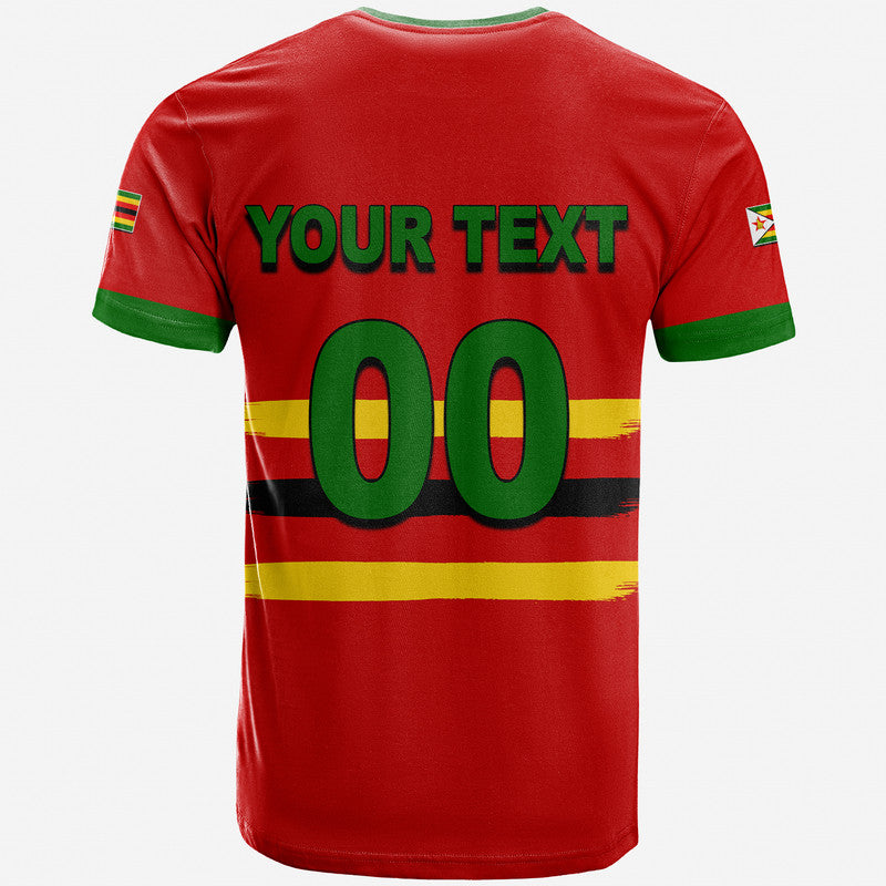 Custom Zimbabwe Cricket Jersey T Shirt LT6 - Wonder Print Shop