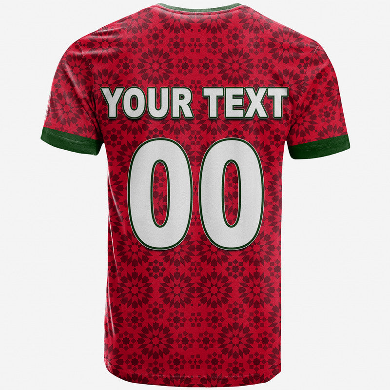 Custom Morocco Soccer T Shirt World Cup Champions Red Style LT6 - Wonder Print Shop
