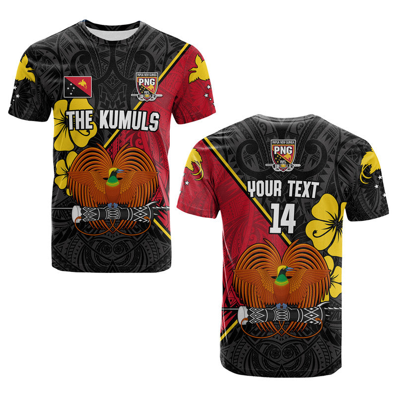 Custom The Kumuls PNG T Shirt Papua New Guinea Polynesian Dynamic Style Black - Wonder Print Shop