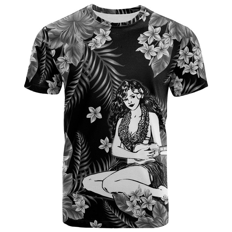 Hawaii Summer Colorful Hula Girl T Shirt Gray LT6 - Wonder Print Shop