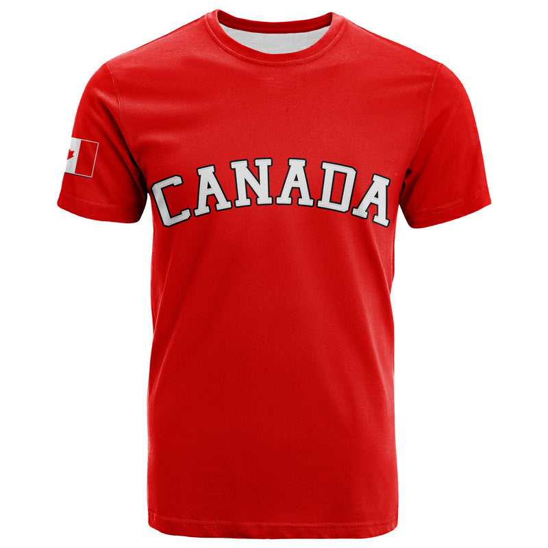 Custom Baseball 2023 Canada T Shirt Red Style LT6 - Wonder Print Shop