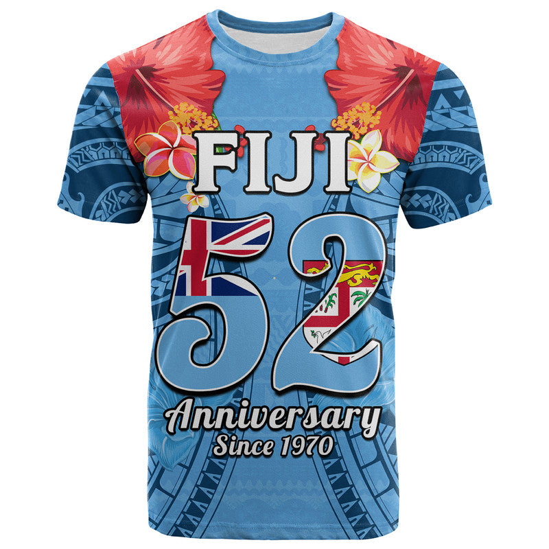 Custom Fiji 1970 T Shirt Happy 52 Years Independence Anniversary - Wonder Print Shop