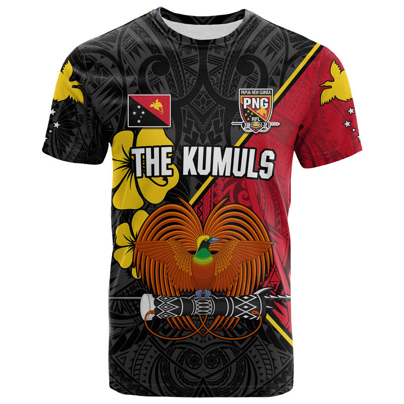 The Kumuls PNG T Shirt Papua New Guinea Polynesian Dynamic Style Black - Wonder Print Shop
