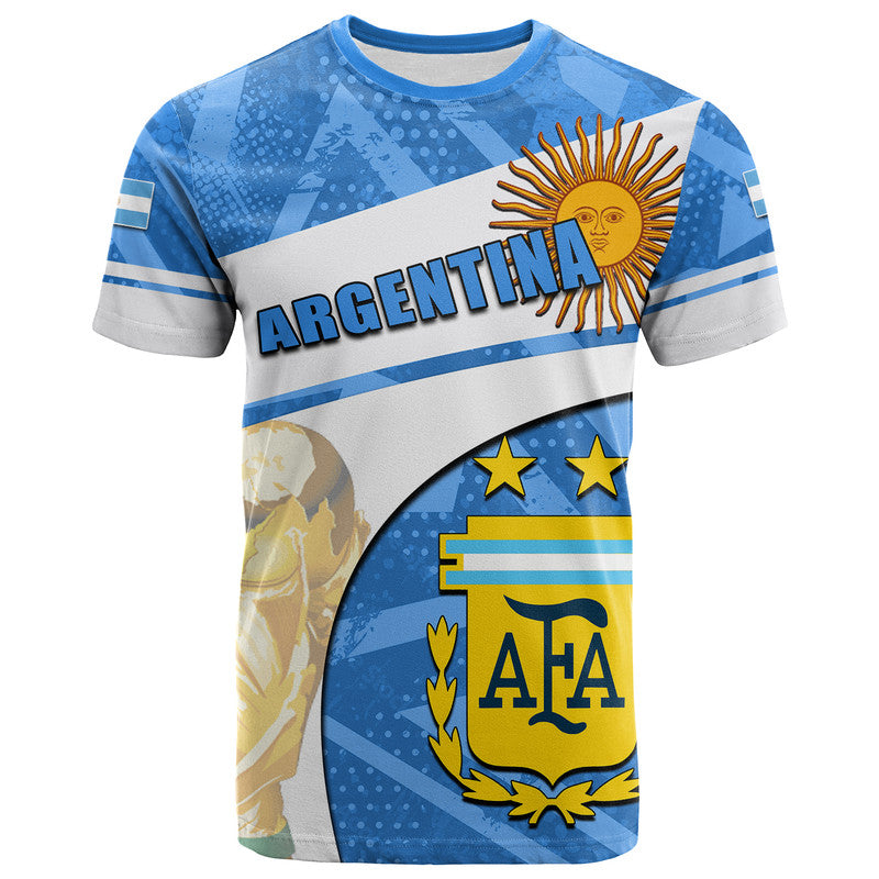 Custom Argentina Football T Shirt Basic Style LT6 - Wonder Print Shop
