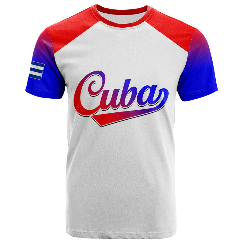 Custom Baseball 2023 Cuba T Shirt Red Style LT6 - Wonder Print Shop