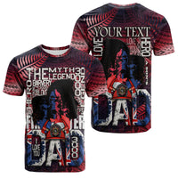 Custom Fathers Day New Zealand Firefighter Dad T Shirt Maori Pattern Style - Wonder Print Shop