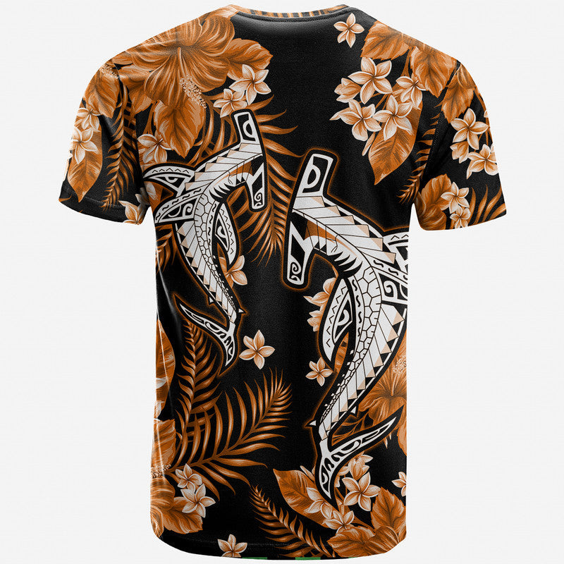 Hawaii Summer Colorful Shark T Shirt Orange LT6 - Wonder Print Shop
