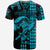 Custom Hawaii Polynesian Warrior Kakau T Shirt Blue LT6 - Wonder Print Shop