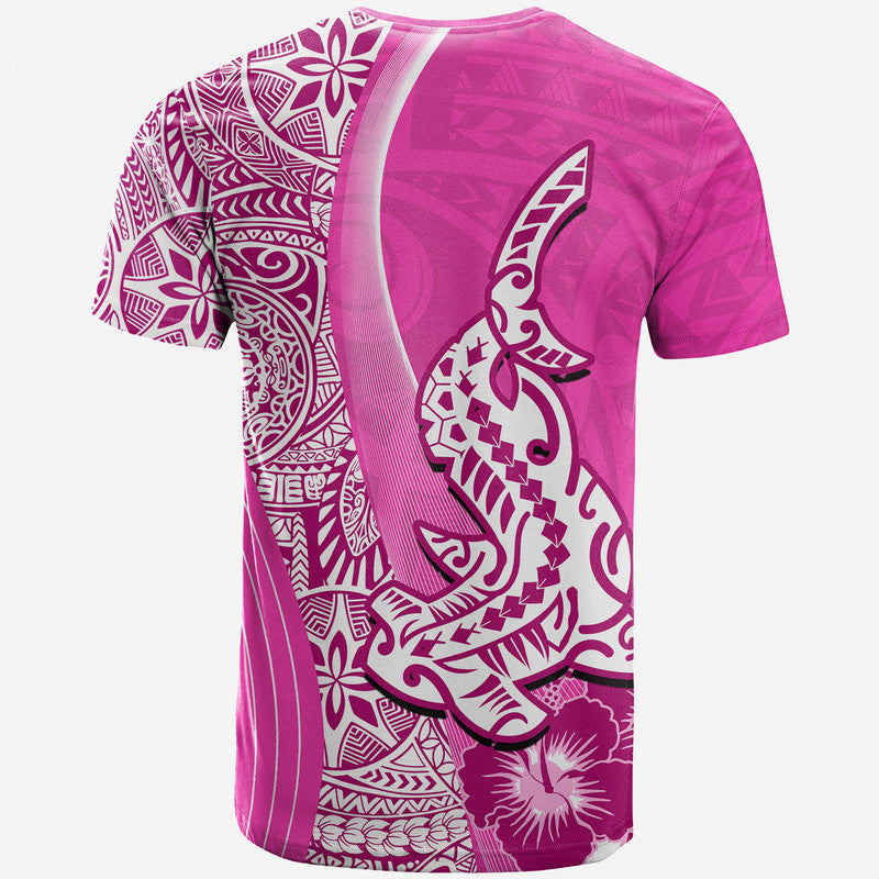Hawaiian Shark Polynesian T Shirt Vibe Pink Style LT6 - Wonder Print Shop