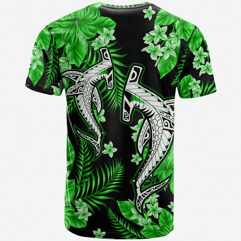 Hawaii Summer Colorful Shark T Shirt Green LT6 - Wonder Print Shop