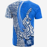 Hawaiian Shark Polynesian T Shirt Vibe Blue Style LT6 - Wonder Print Shop