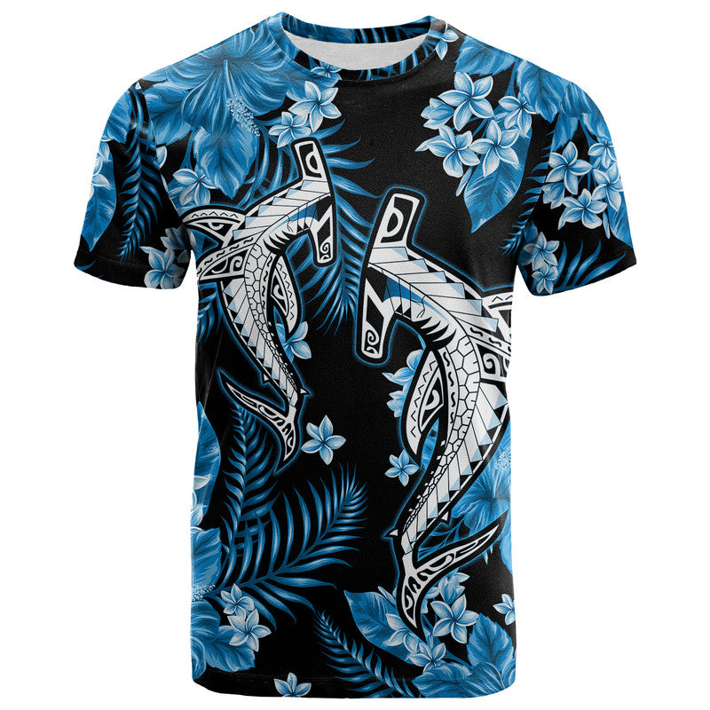 Hawaii Summer Colorful Shark T Shirt Light Blue LT6 - Wonder Print Shop