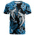 Hawaii Summer Colorful Shark T Shirt Light Blue LT6 - Wonder Print Shop