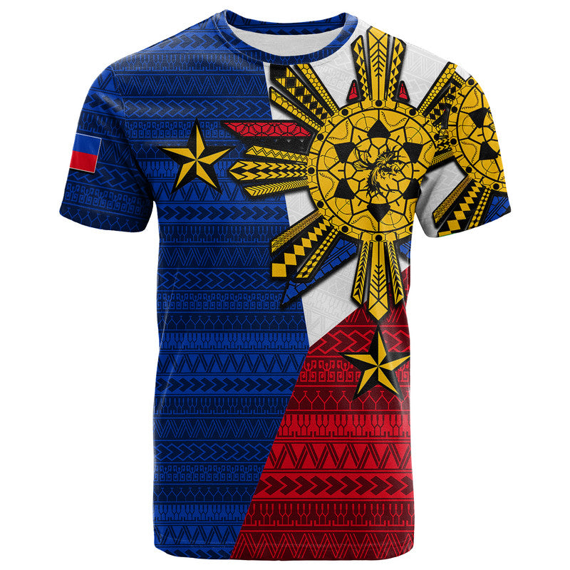 Custom Filipino T Shirt Tribal Flag Style LT6 - Wonder Print Shop