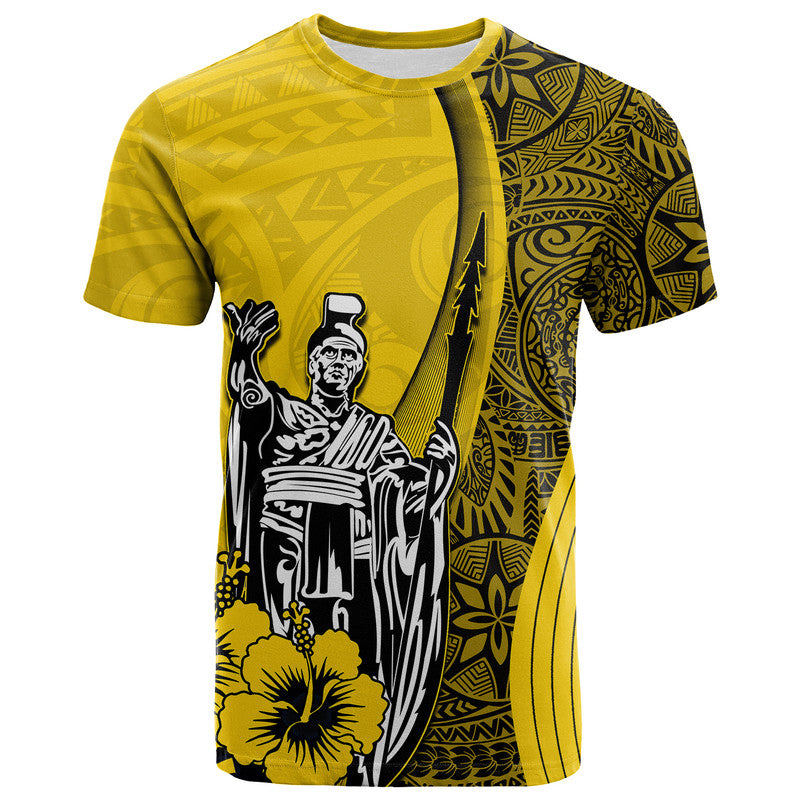 Hawaiian King Kamehameha T Shirt Vibe Yellow Style LT6 - Wonder Print Shop