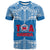 Custom And Number Toa Samoa Rugby T Shirt Blue Sky LT6 - Wonder Print Shop
