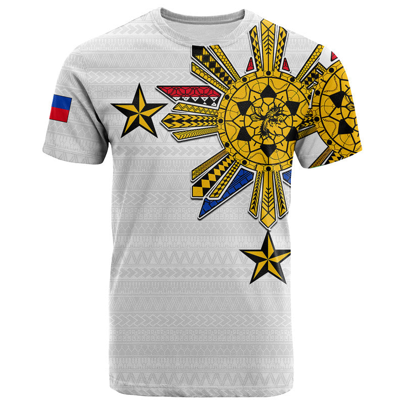 Custom Filipino T Shirt Tribal White Style LT6 - Wonder Print Shop