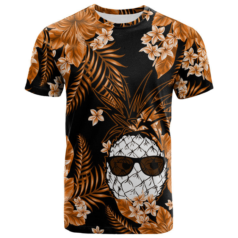 Hawaii Summer Colorful Pineapple T Shirt Orange LT6 - Wonder Print Shop