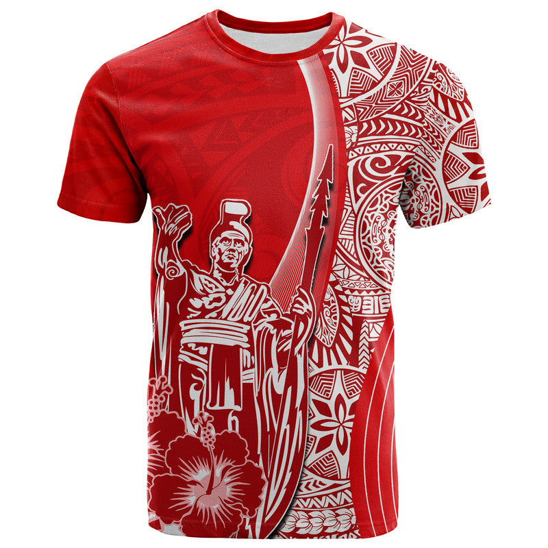Hawaiian King Kamehameha T Shirt Vibe Red Style LT6 - Wonder Print Shop