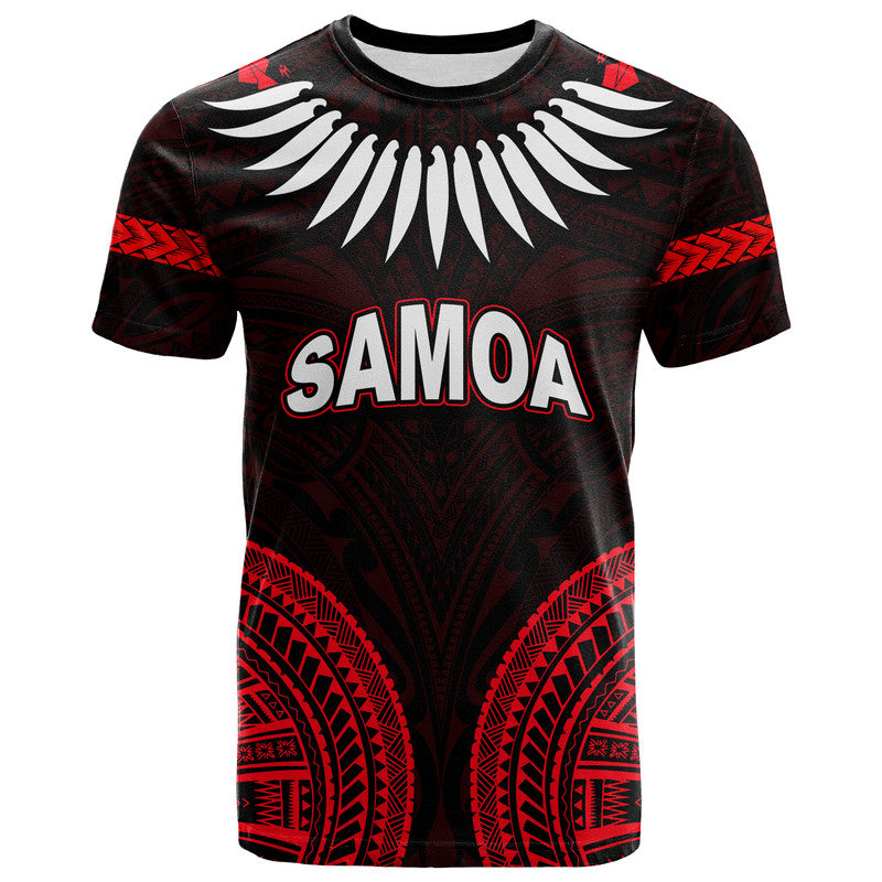 Custom Samoa Ula Nifo Tribal T Shirt Red Style LT6 - Wonder Print Shop