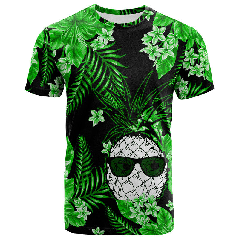 Hawaii Summer Colorful Pineapple T Shirt Green LT6 - Wonder Print Shop
